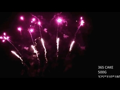 Yüksek Kalite 36 Şut 500G Kek Fan Şekilli Havai Fişekler Çince Liuyang Havai Fişekleri