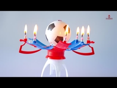 Özel Futbol Müzikal Doğum Günü Mumları Parafin Balmumu Malzemesi