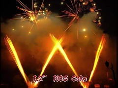 Fabrika Toptan 1.2 Inch 108 Shots W Shape Kağıt Pastası Fişekler 1.3g Un0335 Profesyonel Altın Pastası