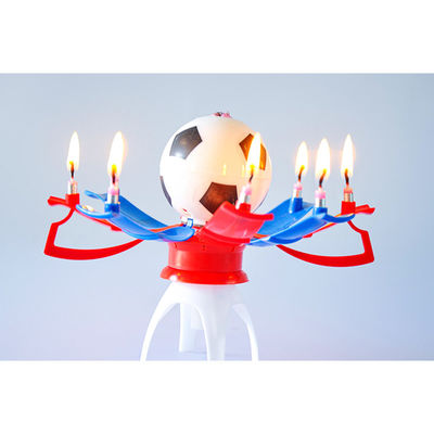 Özelleştirilmiş Futbol Müzikli Doğum Günü Mumları Parafin Balmumu Malzemesi