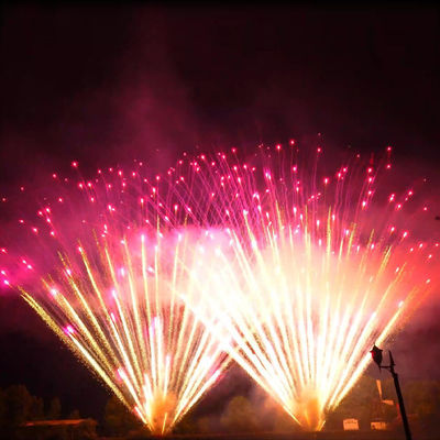 Liuyang Mandarin Dev Pyrotechnics 0.8 Inch 300 Şutlar Altın Willow Mor Boncuklar 1.3g Un0335 Profesyonel Büyük Havai Fişek Pastası