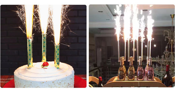 Smokeless Stage Ice Fountain Sparklers / 0.029 CBM Birthday Candles Fireworks