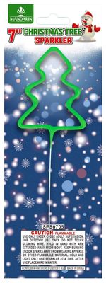 Çocuklar İçin 7 İnç Ağaç Şekli Soğuk Havai Fişek El Noel Havai Fişek Piroteknik